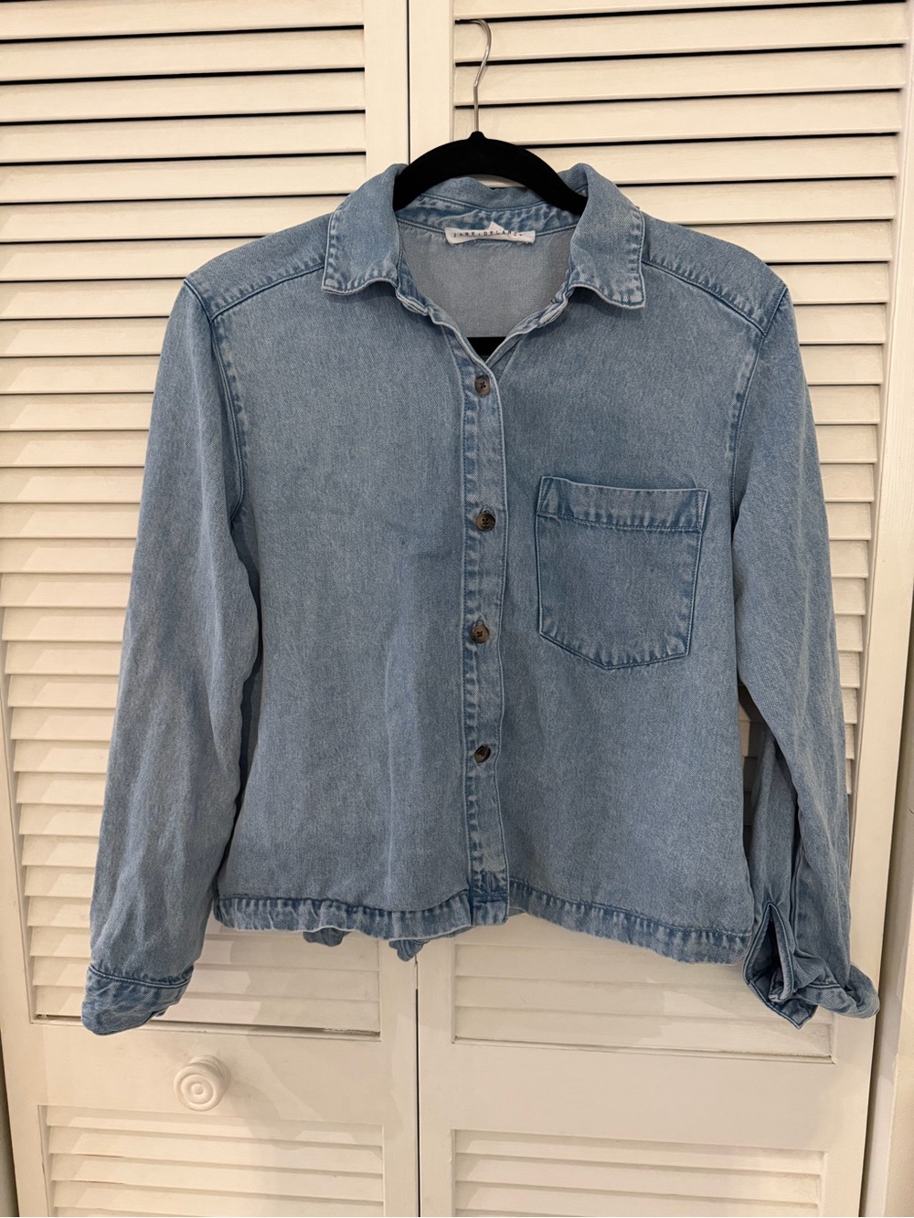 Jane and Delancey Light Blue Denim Button-Down Shirt